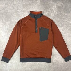 [127] Mountain Hardwear Large Red Button Pocket Sweater Pullover